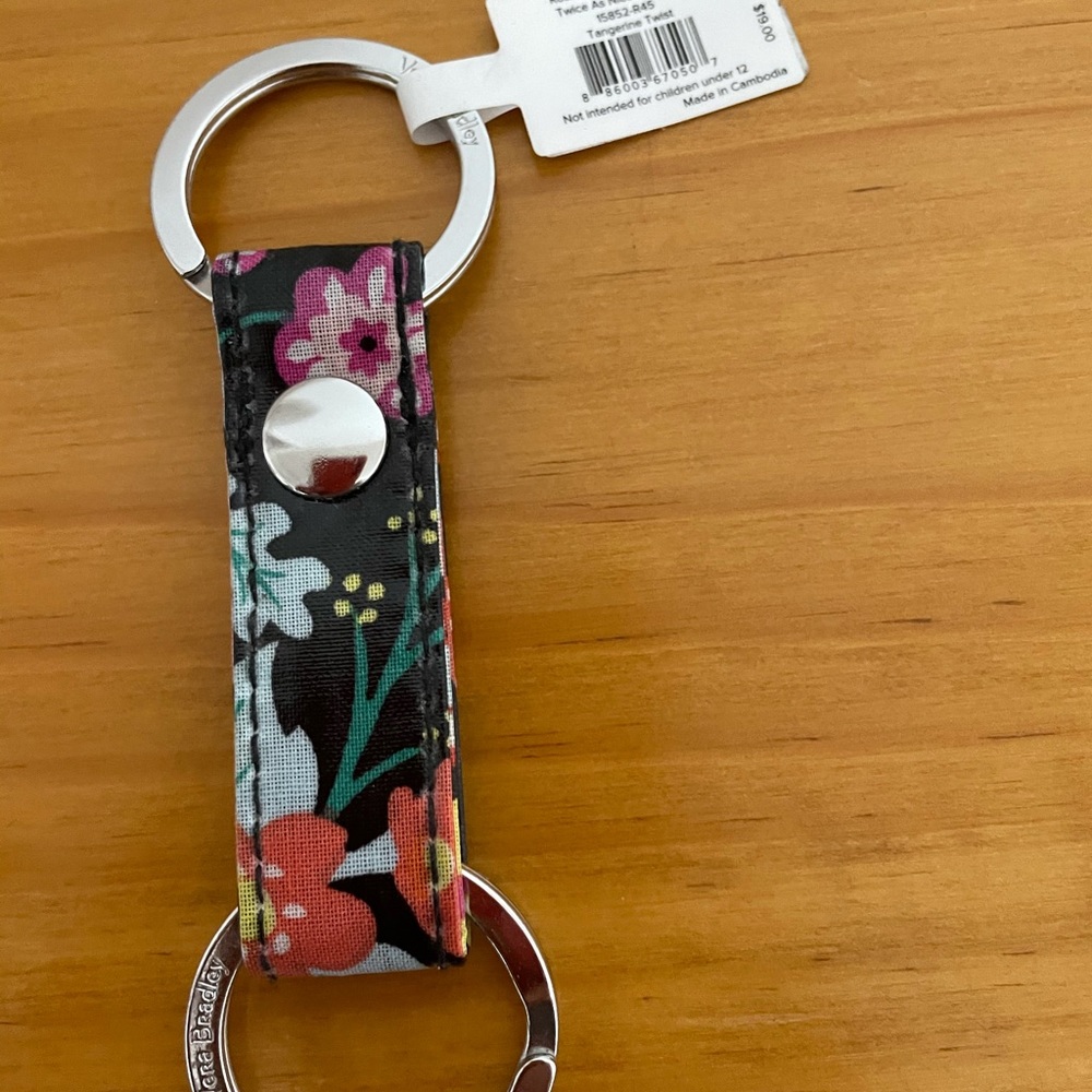 Vera Bradley twice as nice keychain. NWT